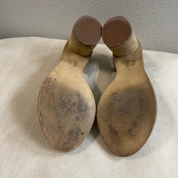 Suede Peep Toe Block Heels | Size 8 - Picture 4 of 4